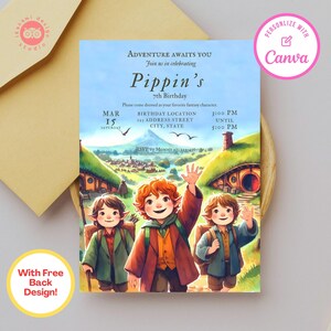Woodland invitation, fantasy birthday invitation, fairycore, cottagecore, fairytale birthday, invitation, birthday party invitation template