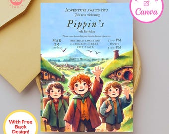 Woodland Birthday Invitation: Fantasy Fairycore Template (Digital Download)