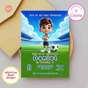 Soccer birthday, soccer birthday invitation boy, soccer birthday invitation card, birthday party invite, birthday party invitation template
