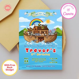 Noahs ark, christian gifts, christian png, christian birthday, christian birthday invite, bible characters, invitation template, bday invite