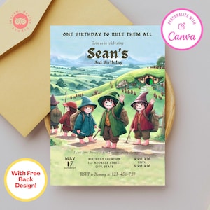 Woodland invitation, fantasy birthday invitation, fairycore, cottagecore, fairytale birthday, invitation, birthday party invitation template