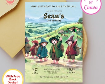 Fantasy Woodland Birthday Invitation: Editable Template (Digital Download)