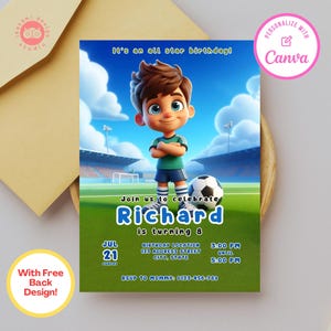 Soccer birthday, soccer birthday invitation boy, soccer birthday invitation card, birthday party invite, birthday party invitation template