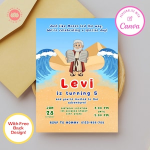 Moses, christian gifts, christian png, christian birthday, christian birthday invite, bible characters, invitation template, bday invite