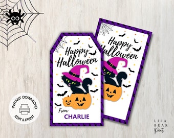 Etiquetas de recuerdo de Halloween: imprimibles para el aula infantil (descarga instantánea)