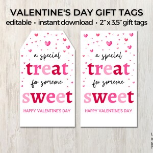 Etiquettes pour cadeaux Saint-Valentin, Saint-Valentin imprimable, Saint-Valentin pour enfants, cadeaux de la classe, Saint-Valentin d'âge préscolaire, téléchargement modifiable immédiat