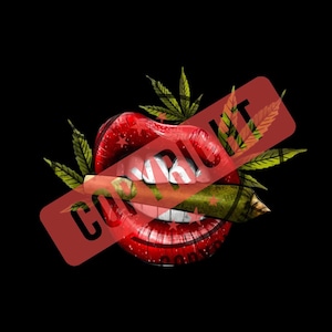 Red Lips Holding Blunt SVG - Stoner Aesthetic, Cannabis Design, Weed Lover SVG, Cricut File, Smoking Art, Blunt Graphic