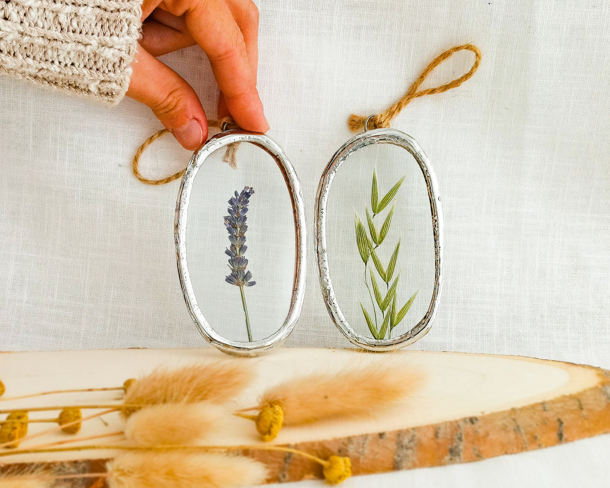 Small Pressed Flower Stained Glass Frame Mini Pressed Flower Etsy