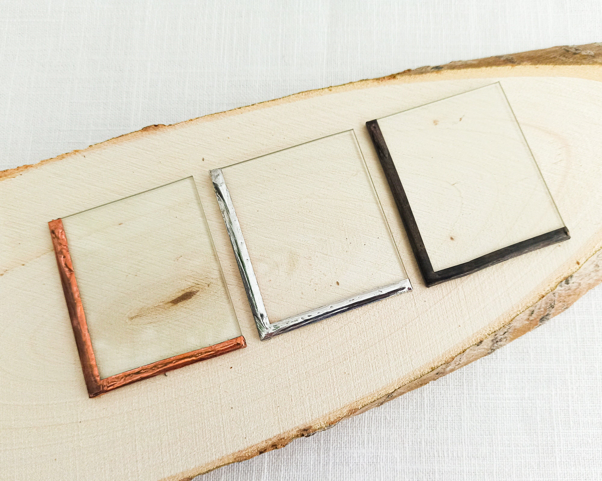 Herbarium Stained Glass Frame, Real Lavender Large Wall Art in Glass