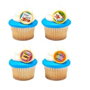 Crayons Cupcake Rings