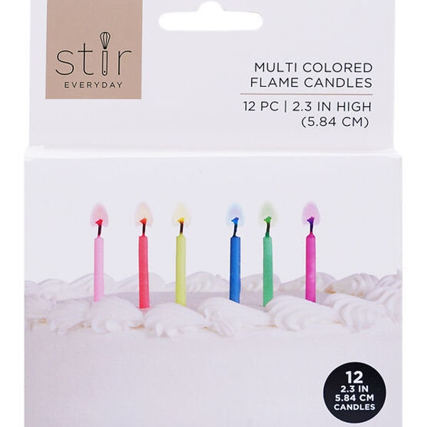 Colored Flame Candles - 3  color options available