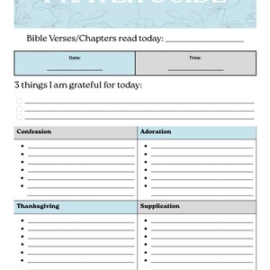 Daily Prayer Journal, 2 Page, A4, Morning and Night Devotional, PDF ...