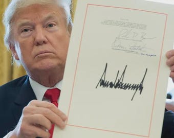 Donald Trump Signature Art, MAGA Gift Creation (Digital Download)