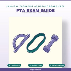 Guida di studio per l'esame PTA con 54 domande di pratica, flashcard, tutti i sistemi più raccolta dati, preparazione all'esame NPTE, download immediato.