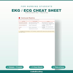 Aide-mémoire ECG avec 32 questions pratiques, fiches de révision, méthode de lecture du rythme en 8 étapes, télémétrie et soins infirmiers en cardiologie, téléchargement instantané