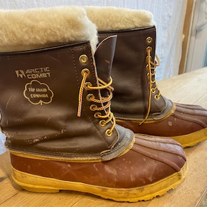Vintage Shearling Lined Boots Winter - Etsy display picture 1