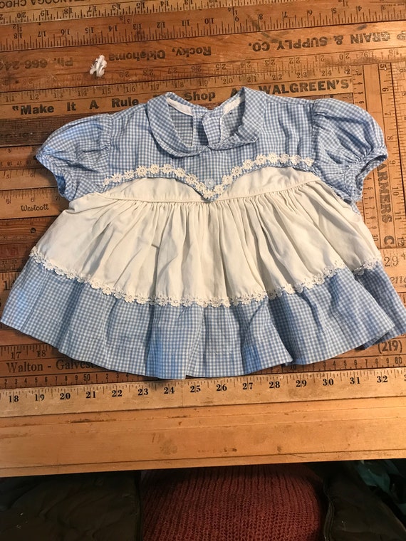 sachin and babi light blue dress Easter Dress For Baby Girl And Toddler Made From Organic Cotton , Blue Birthday Boho Lace Frock For Newborn And Infant main image 1