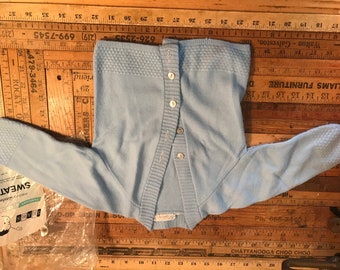 Adorable vintage baby blue cardigan sweater, sz.18 mo.