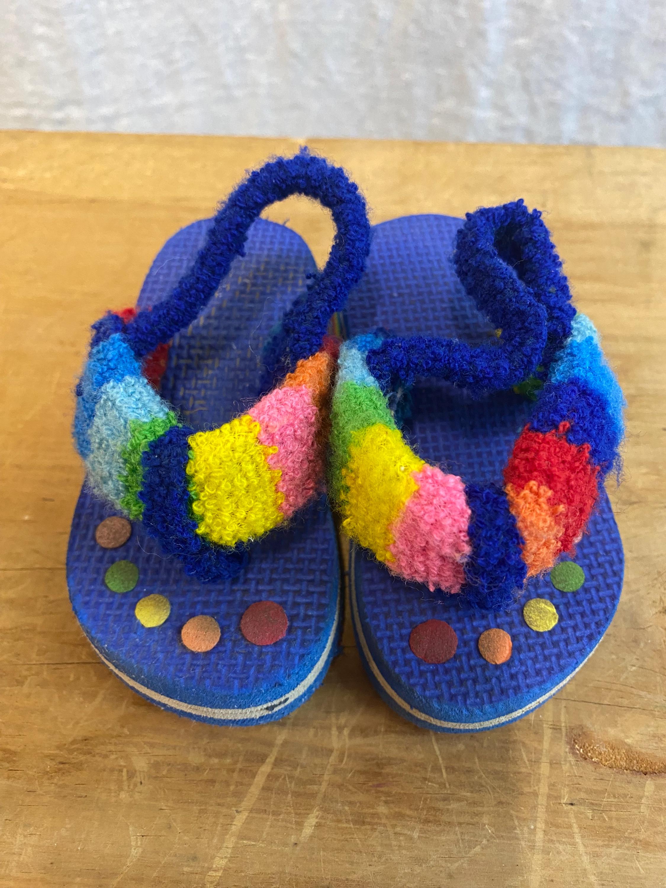 50th Anniversary Rainbow Shoes Flip Flops 80s Flip Flops