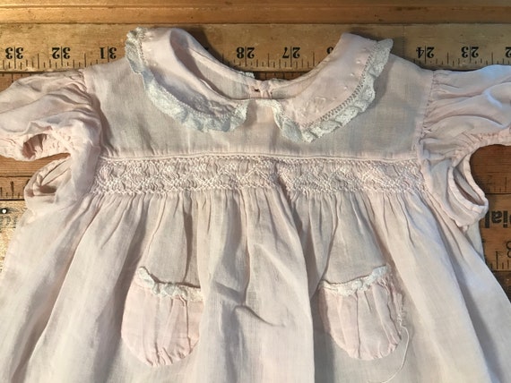 Precious pink vintage 1950’s baby dress - image 4