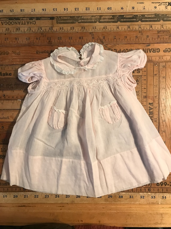 Precious pink vintage 1950’s baby dress - image 1