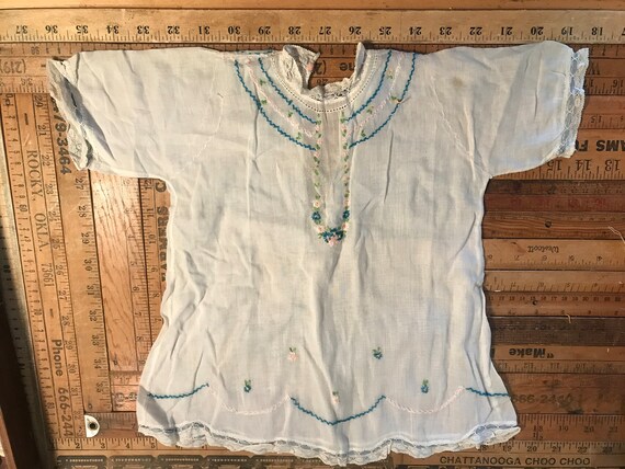 Beautiful Antique baby gown handmade - image 5