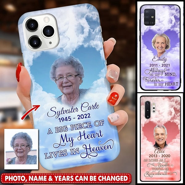 Memorial Gift Personalized Phone Case, Custom Memory Photo Phonecase, Mother's Day Gift, Memorial Upload Photo Gift For Grandpa, Grandma