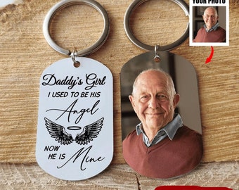 I Have An Angel In Memory of Dad Personalized Memorial Keychain