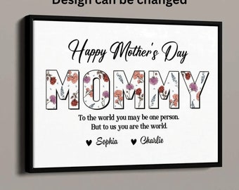 Happy Mother's Day Mommy, Birth Month Flower Personalized Poster, Gift For Mom