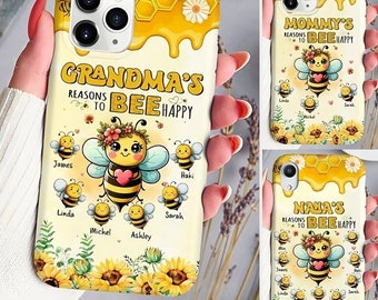 Grandma's reasons to bee happy Personalized Phone case