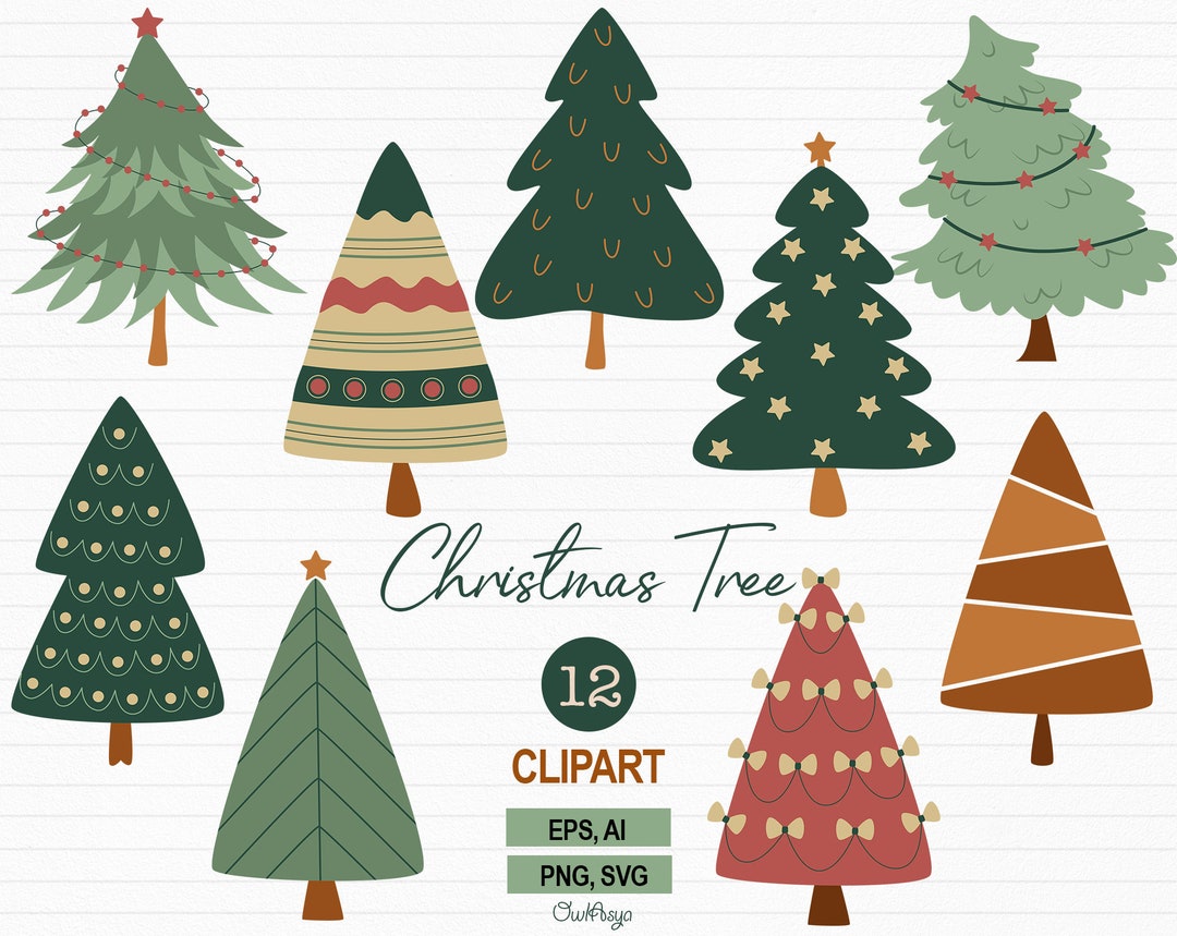 Christmas Tree SVG, Tree Clipart, Christmas Clipart, Xmas Tree Vector