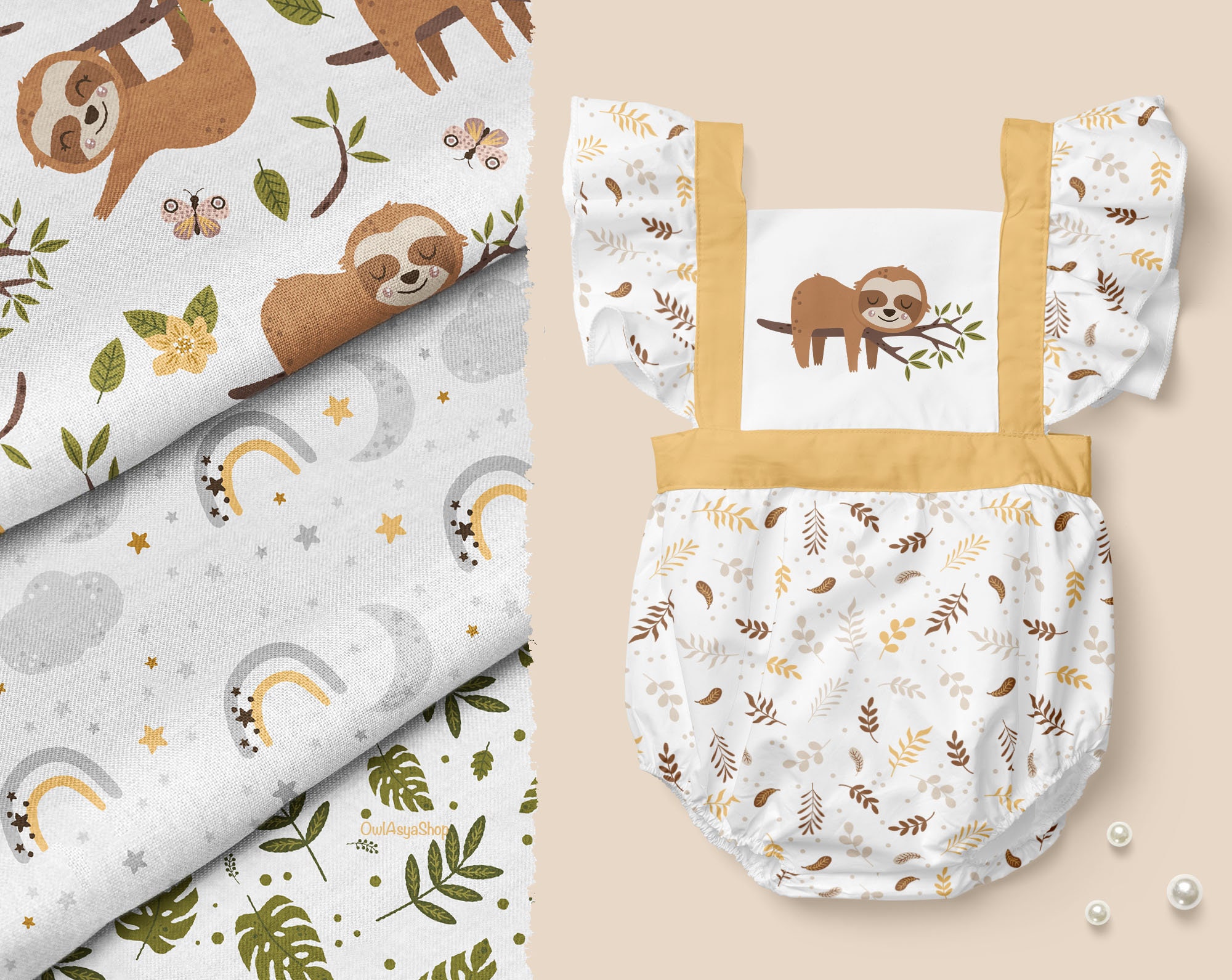 Sloth Digital Paper Sloth Digital Paper, Sloth Seamless Patterns, Rainbow Paper, Animal ...