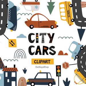 Transport Clipart, Auto SVG, Auto PNG, Häuser Clipart, Kinderzimmer Dekor, Stadt Clipart, Baby Junge Auto, Kinderauto svg, Stadt Set Kommerzielle Nutzung