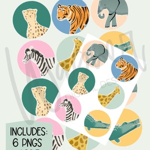 Party Animals Wild One Two at the Zoo Print Digital Instant Download png printer
