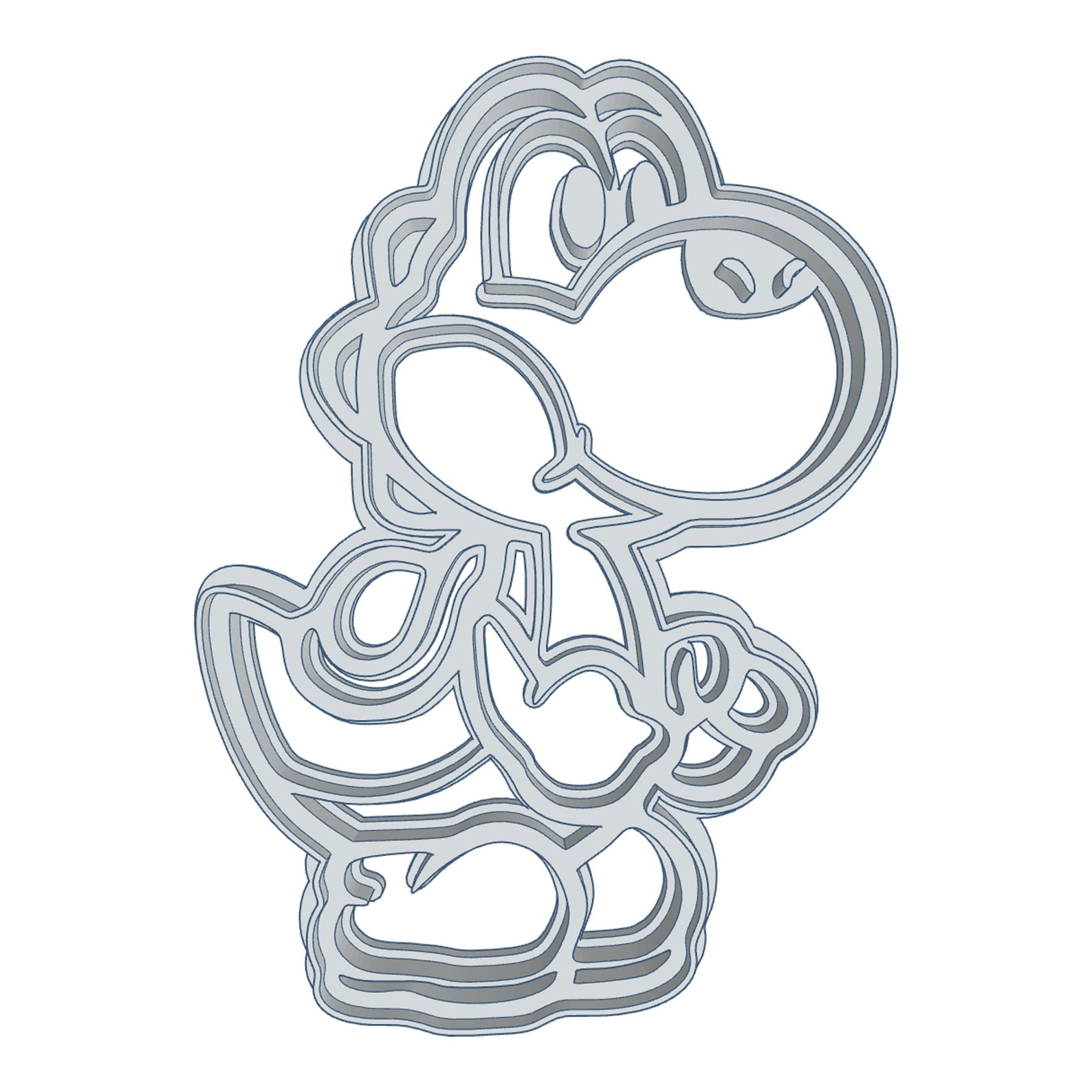 Yoshi Cookie Cutter imprints and Cuts Download Etsy