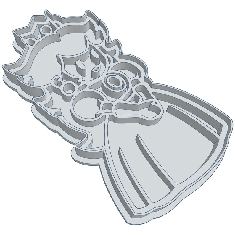 Princess Peach Cookie Cutter imprints and Cuts Download Etsy