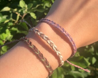 Personalized Fishtail Bracelet | Handmade Hemp Boho Jewelry