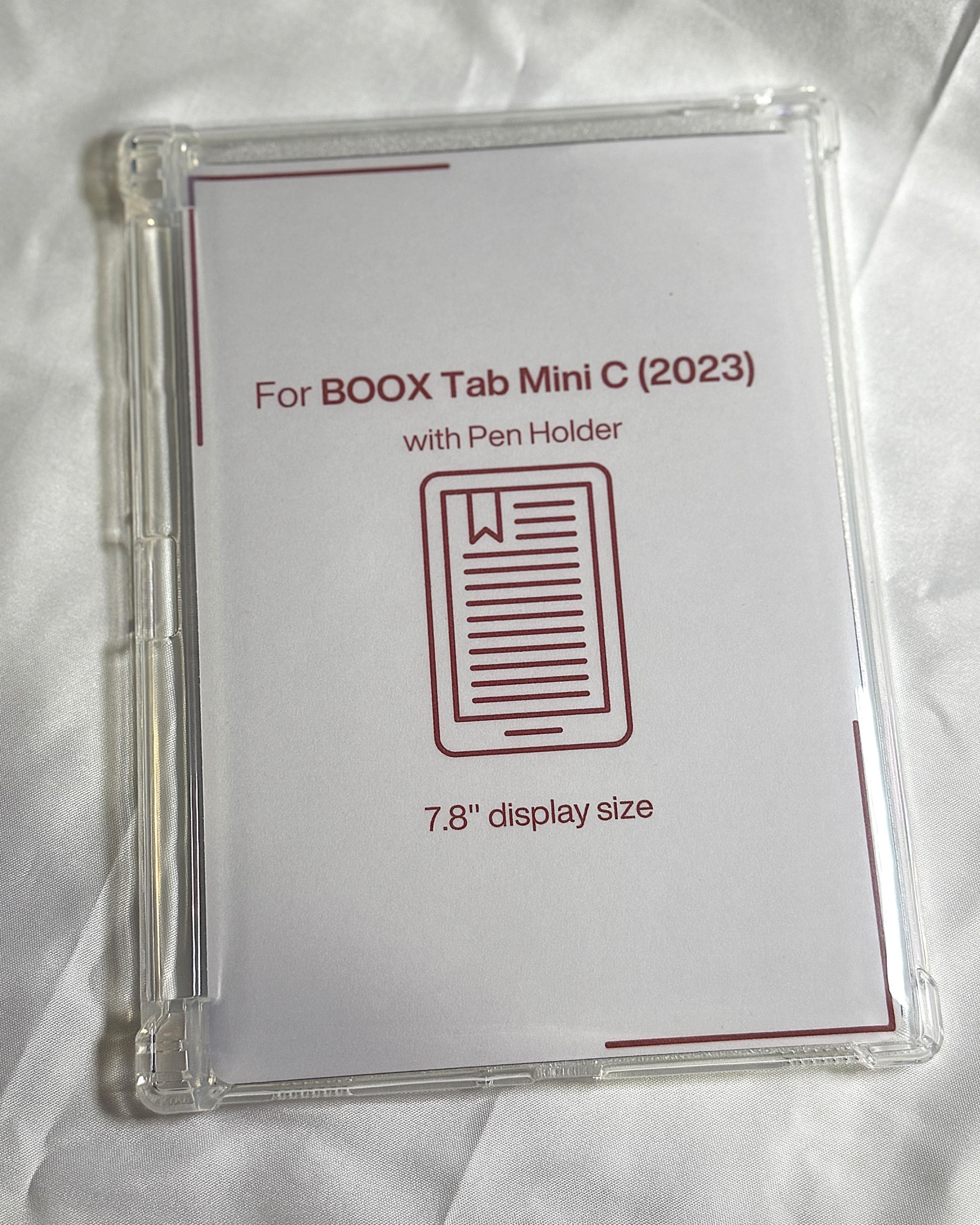 Boox Tab Mini C (2023) Clear Case – Slim Protective Cover With Pen