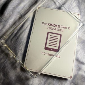 Kindle Basic, Kindle Paperwhite Clear Cases, 2019 - 2024, Silicone Case, Transparent Back Cover, E-Reader Case, 10th, 11th, 12th Gen