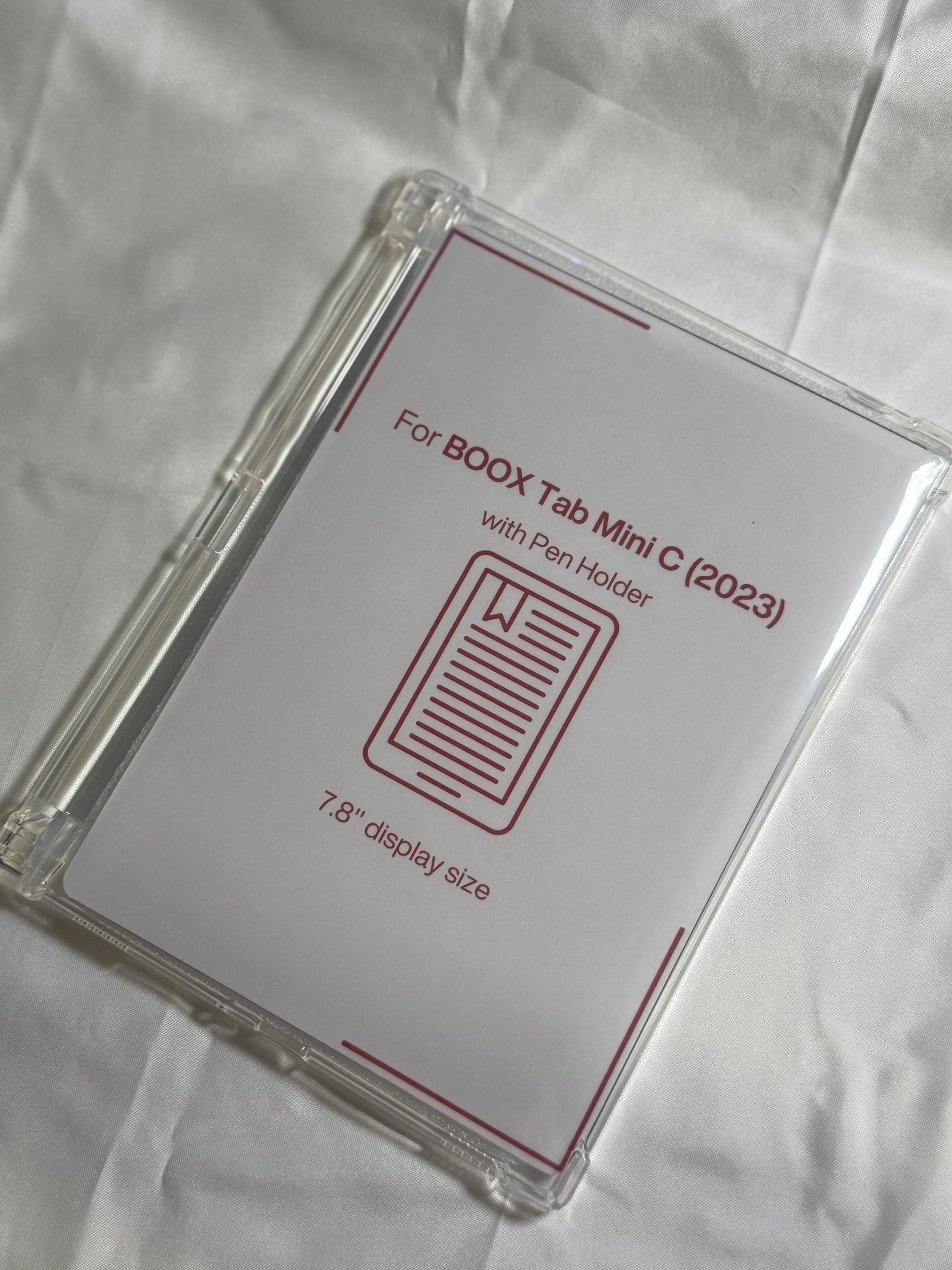 Boox Tab Mini C (2023) Clear Case – Slim Protective Cover With Pen