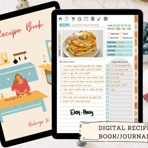 DYUO - Digital Recipe Book, Recipe Journal, Digital Cookbook, Digital Food Journal, Digital Recipe Organizer, Journal for GoodNotes