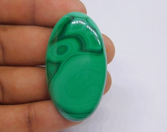 Natural Malachite Chrysocolla Gemstone Pair Oval Green Pair Stone Chrysocolla Malachite 70Cts. ( 47X26 mm)