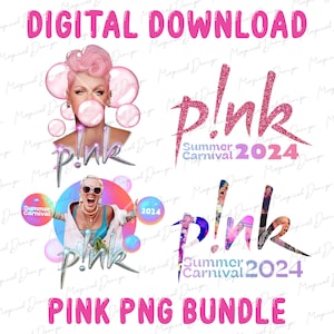 Bundle Pink Summer Carnival Png 2024, P!nk Summer Carnival 2024 Tour, Pink Tour 2024 Australia, Pink Tour 2024 European, gift for pink fan