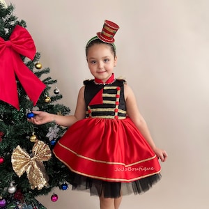 Girl Nutcracker Christmas Costume, Girl Christmas Circus Dress, New Year Soldier Dress,Tutu Christmas Circus Dress, Girl circus outfit