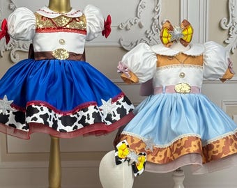 Cowgirl Toddler Dress, Western Birthday Outfit, Toy Story Inspired Costume