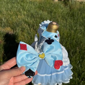 Alice in Wonderland Dress, Toddler Storybook Costume, Blue Fairytale Party Outfit image 3
