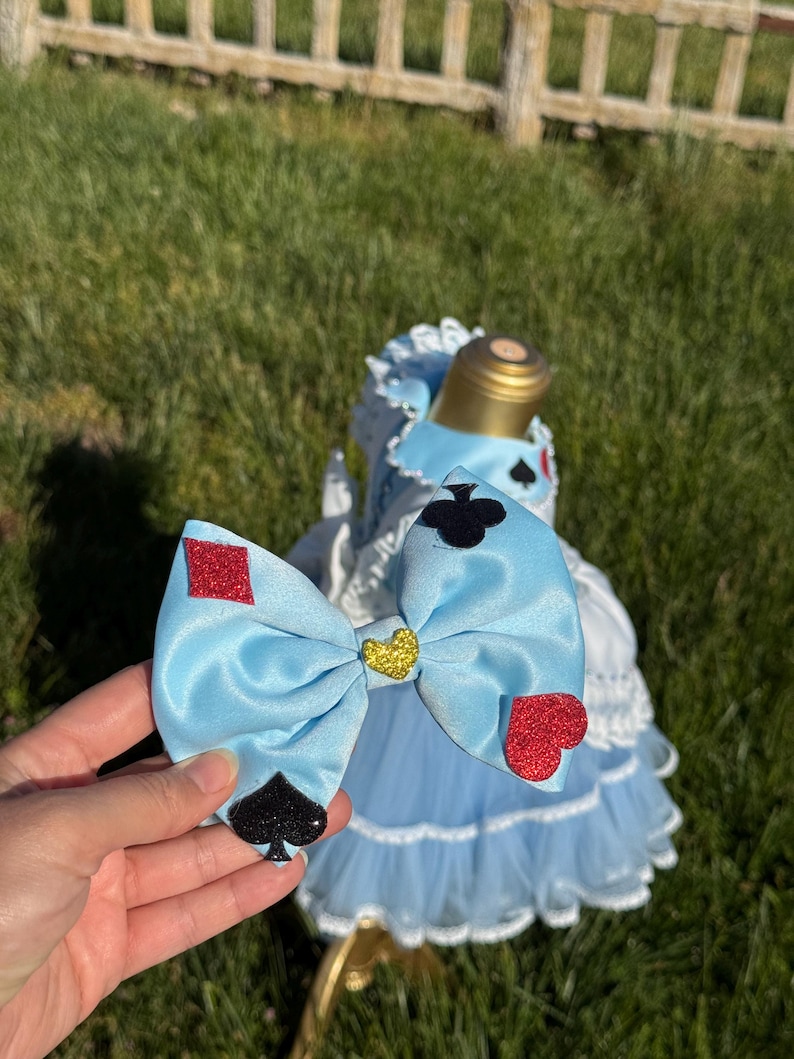 Alice in Wonderland Dress, Toddler Storybook Costume, Blue Fairytale Party Outfit image 3