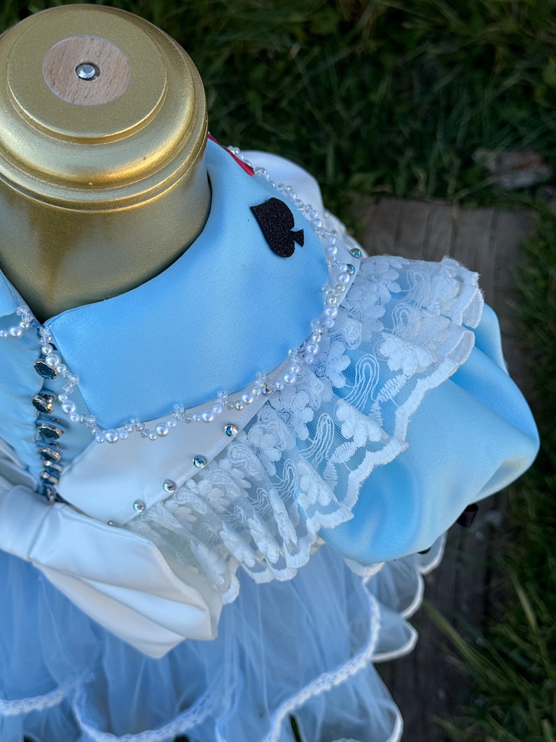 Alice in Wonderland Dress, Toddler Storybook Costume, Blue Fairytale Party Outfit image 5