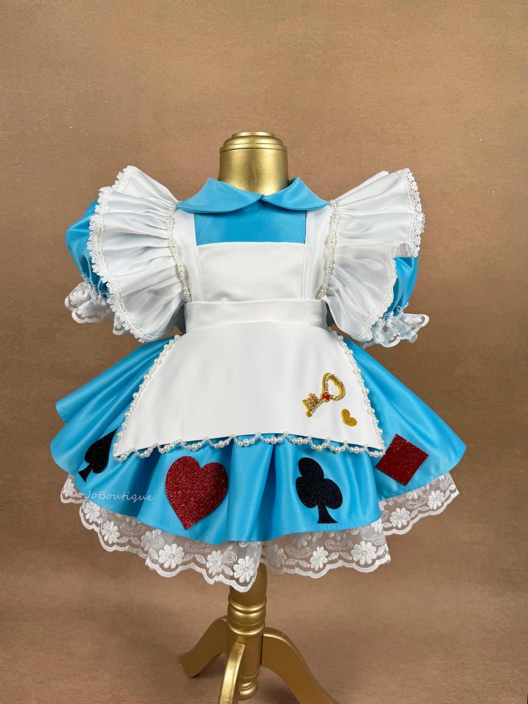 alice in wonderland first birthday dress Shop Vogue-Worthy Girls Luxury Queen of Hearts Bespoke Birthday Dress 10