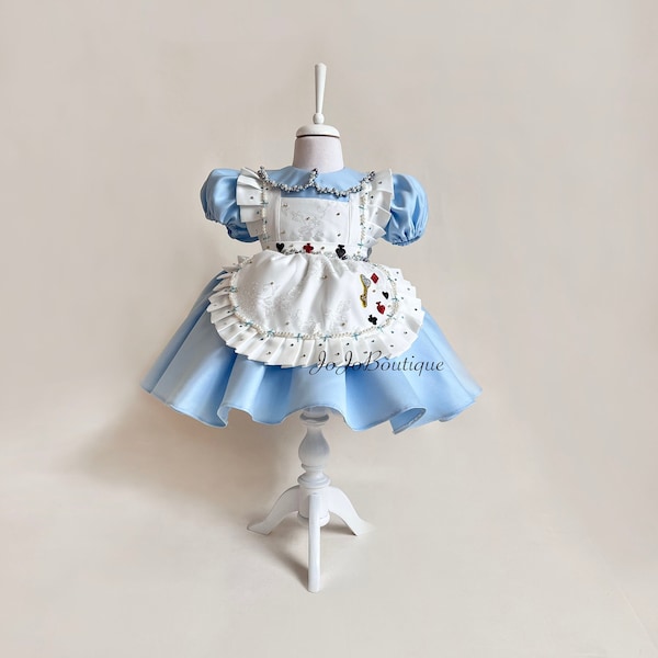 Alice im Wunderland Kostüm, Alice im Wunderland Baby Kleid, Kinder Halloween Kostüm